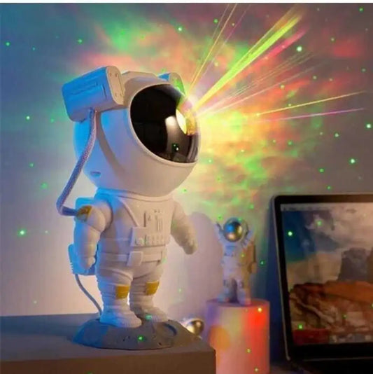 Astronaut Galaxy Star Projector Starry Night Lamp  (22.5 cm, White)
